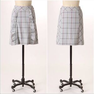 Anthropologie Sidestep Plaid Skirt Size 4